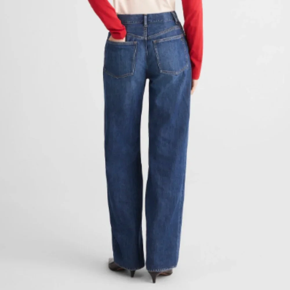 NWT Madewell The Perfect Vintage Wide-Leg Jean Soft Drape Wool Blend Sz. 29 - Picture 2 of 12